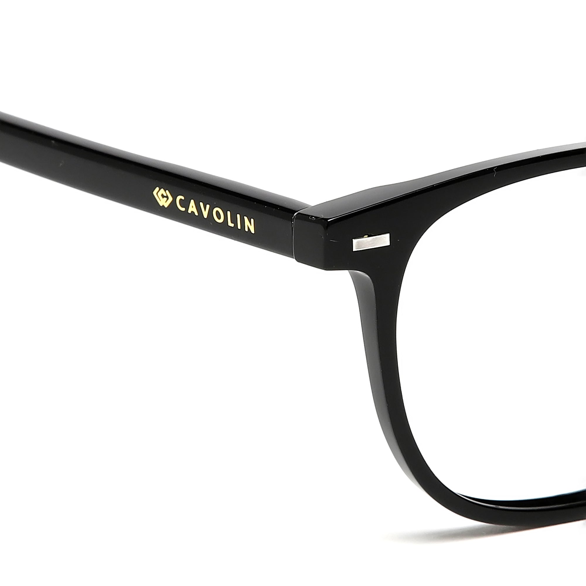 Cavolin Black Square Eyeglasses