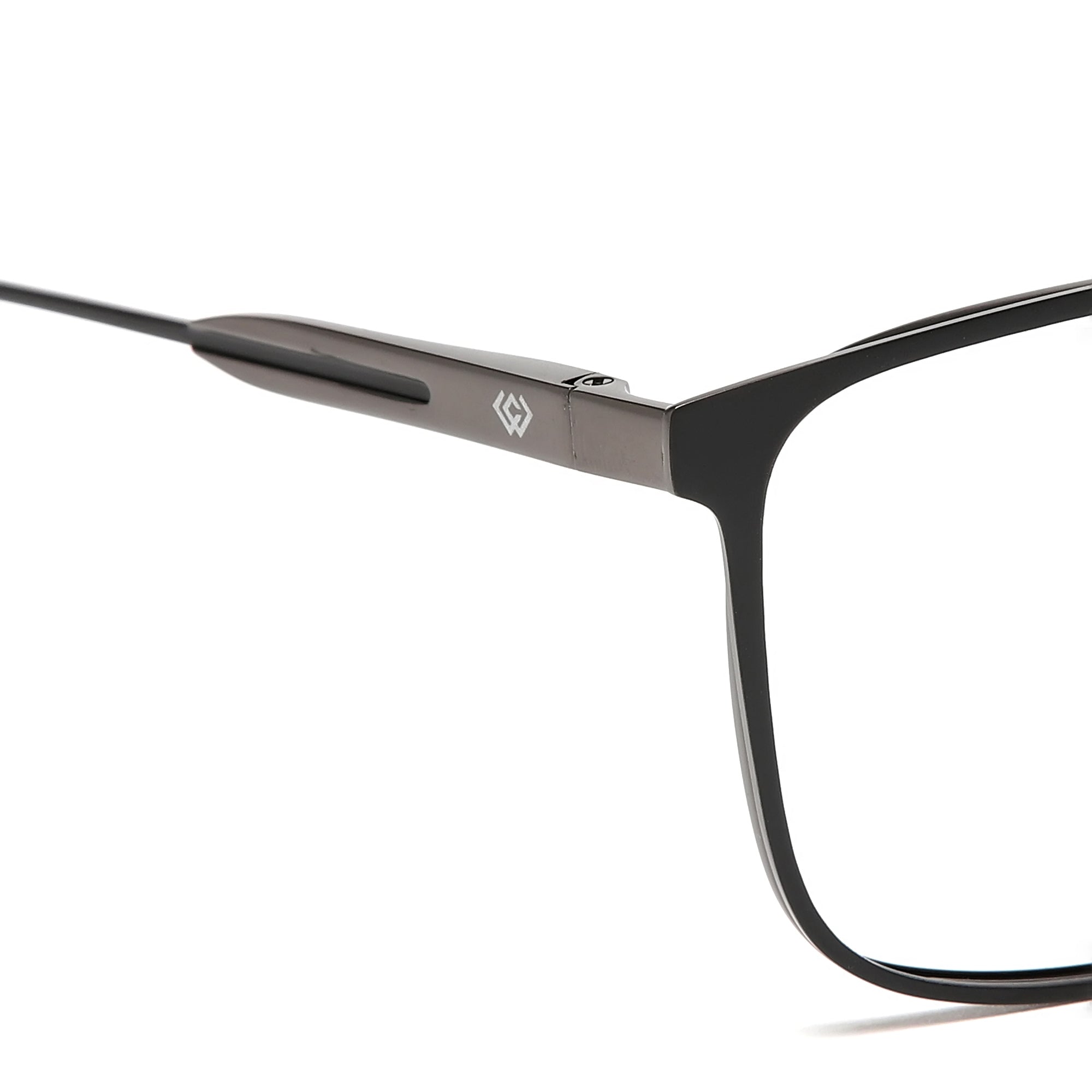 Cavolin Black Rectangle Eyeglasses