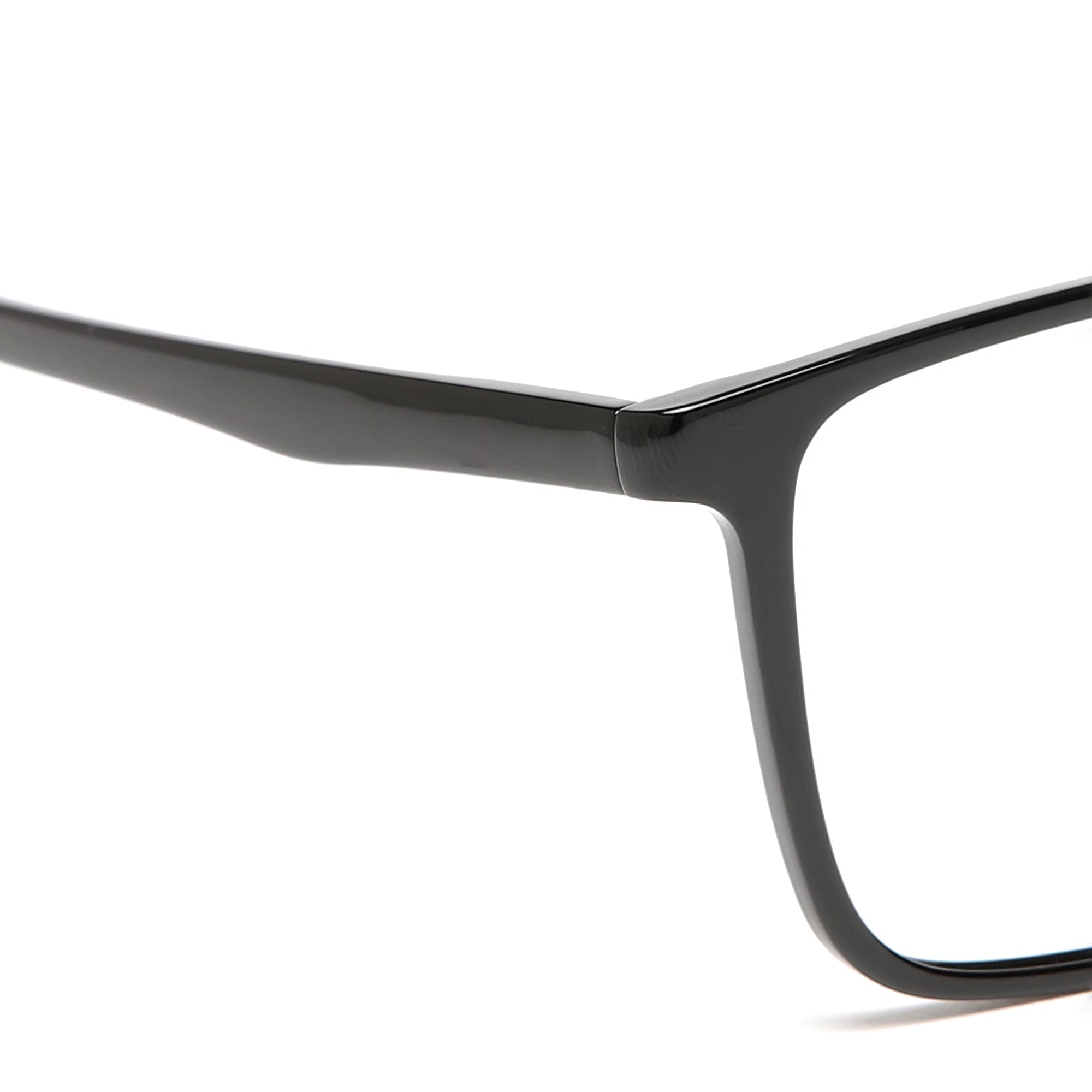 Cavolin Black Rectangle Eyeglasses