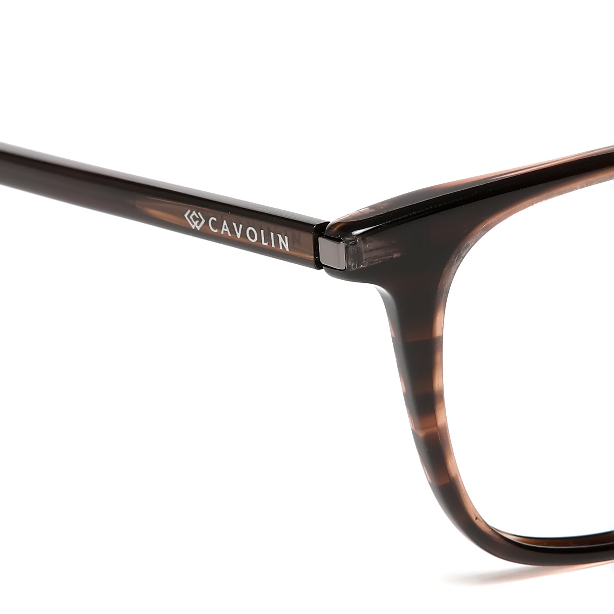 Cavolin Brown Square Eyeglasses