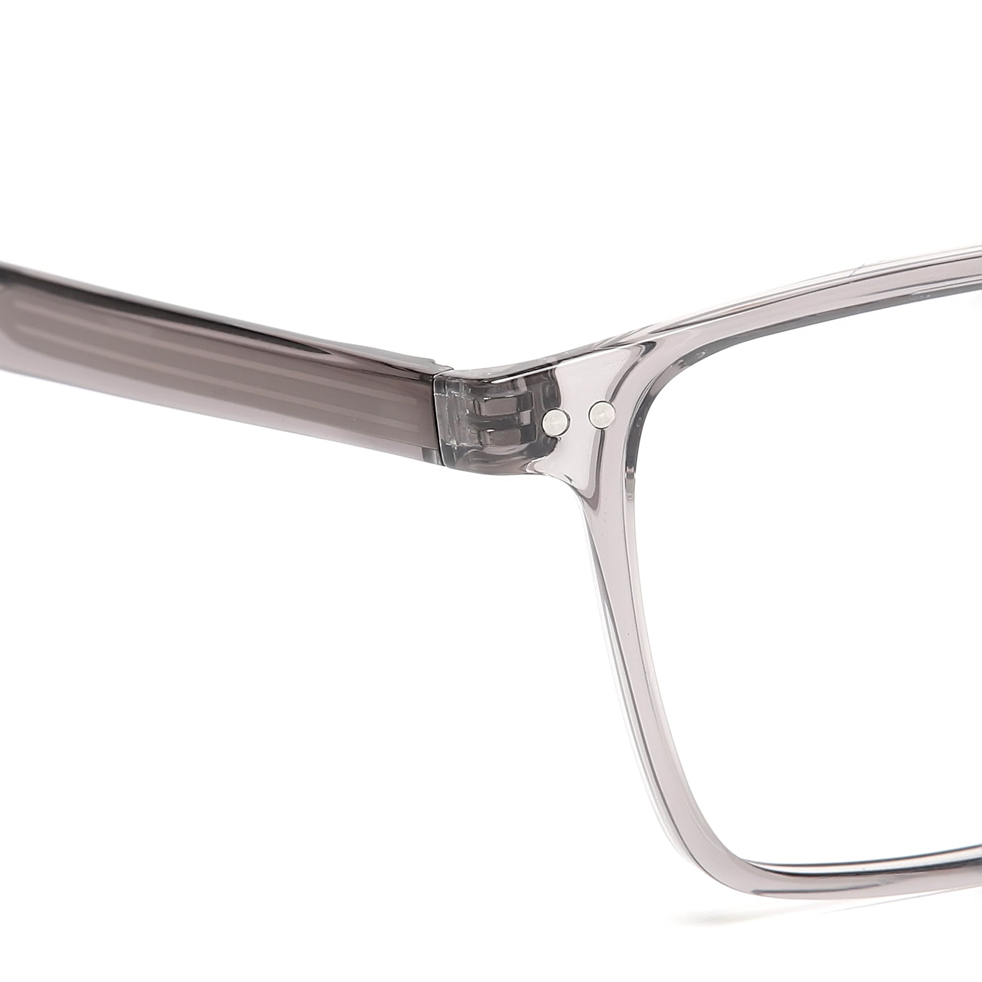 Cavolin Grey Transparent Rectangle Eyeglasses
