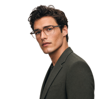 Cavolin Brown Transparent Clip On Square Eyeglasses