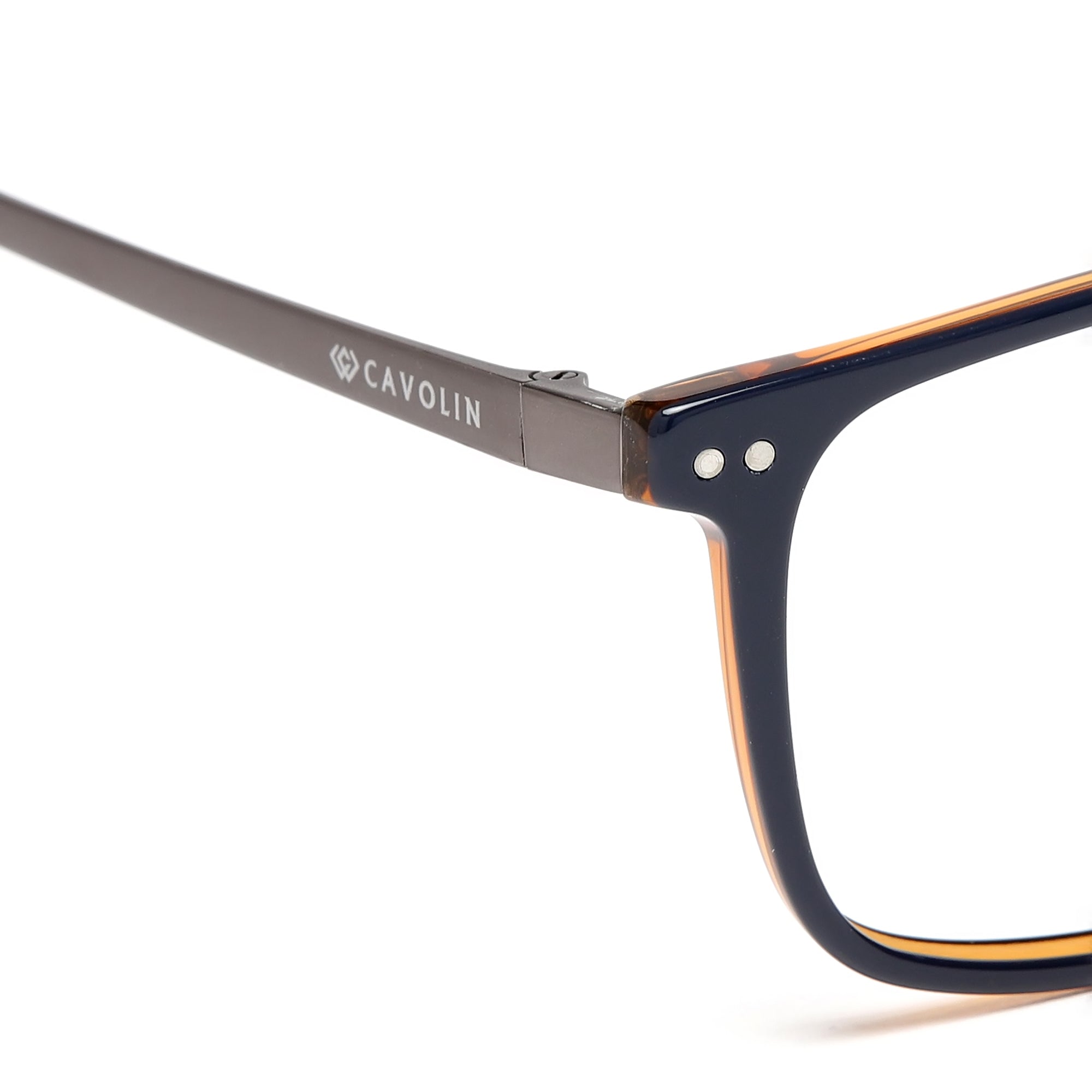 Cavolin Blue Rectangle Eyeglasses