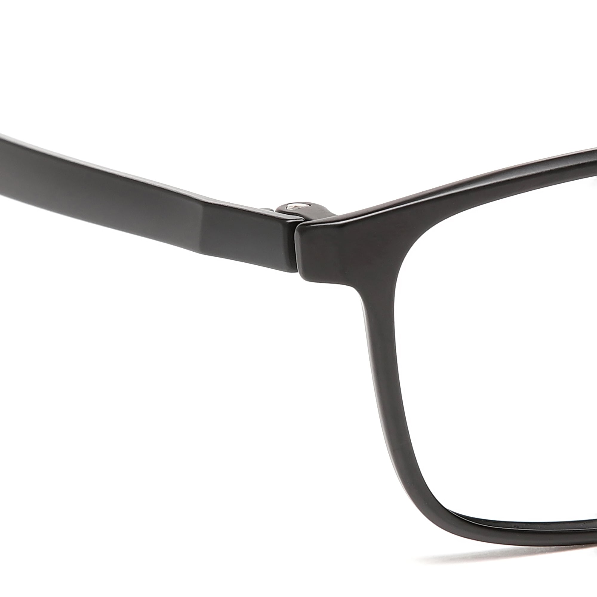 Cavolin Matt Black Rectangle Eyeglasses