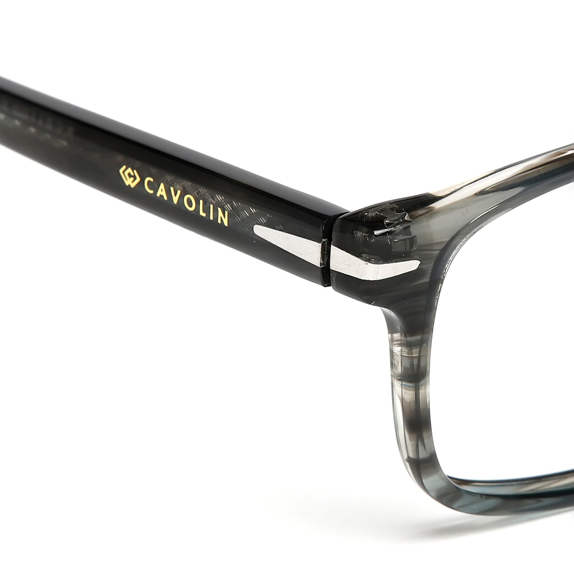 Cavolin Grey Rectangle Eyeglasses