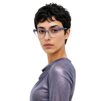 Cavolin Purple Blue Cat Eye Eyeglasses
