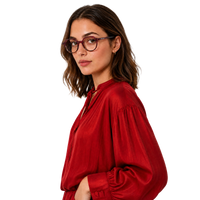 Cavolin Pink Geometric Eyeglasses