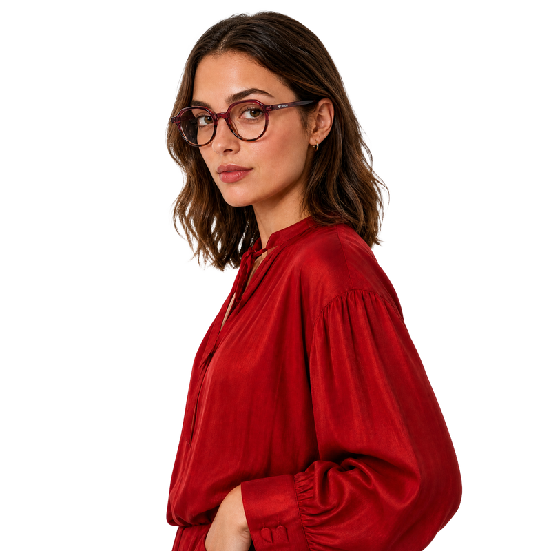 Cavolin Pink Geometric Eyeglasses