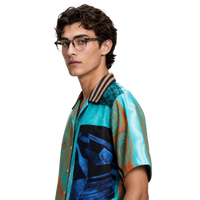 Cavolin Grey Transparent Square Eyeglasses