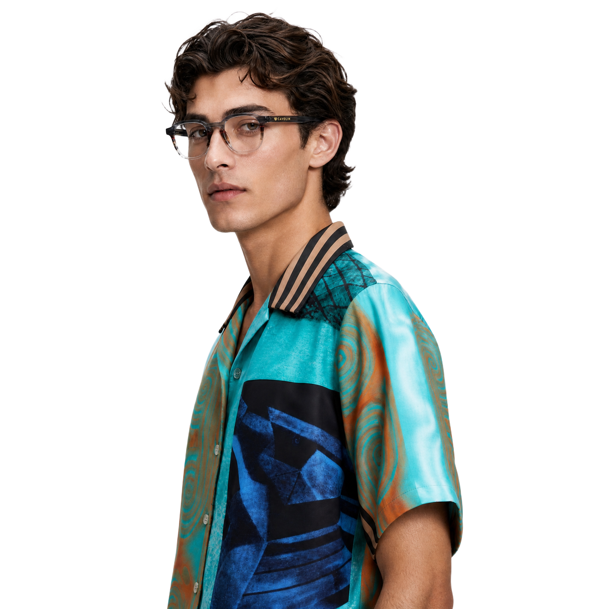 Cavolin Grey Transparent Square Eyeglasses