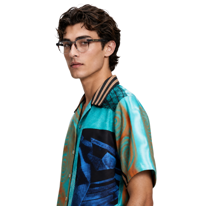 Cavolin Grey Transparent Square Eyeglasses