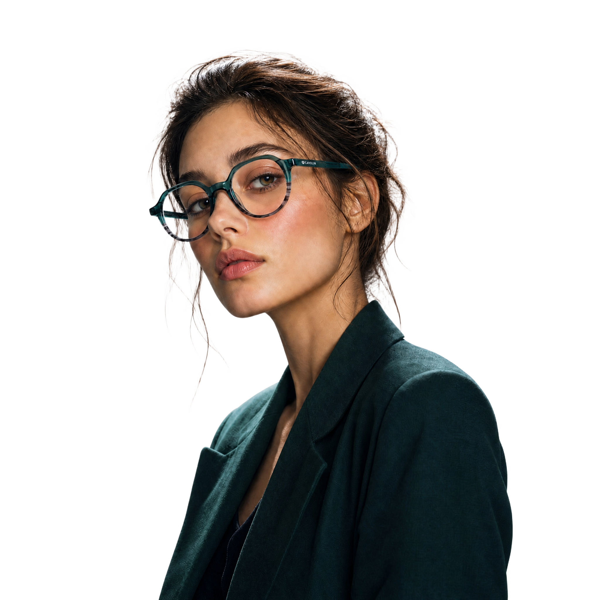 Cavolin Green Geometric Eyeglasses