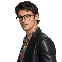 Cavolin Brown Clip On Square Eyeglasses